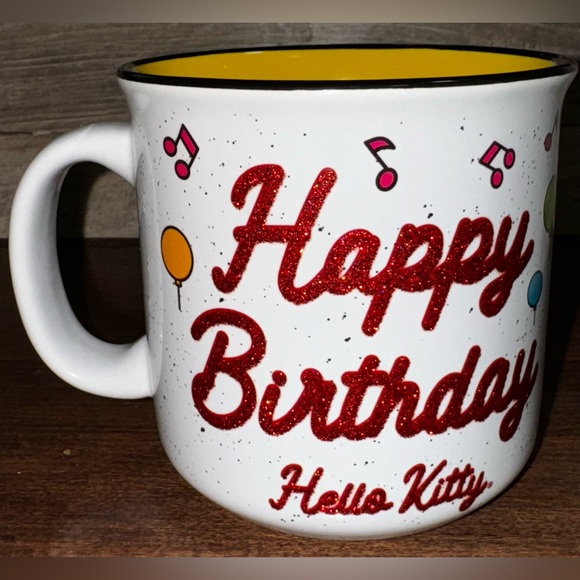 Hello Kitty Glitter HAPPY BIRTHDAY Mug - NEW - Picture 2 of 6